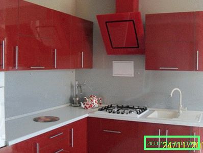 Oblikovanje rdeče bele kuhinje (85 resničnih fotografij)