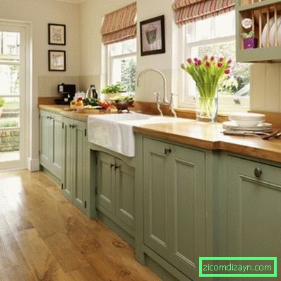 Kuhinja z leseno mizo: prednosti in slabosti, barvne možnosti, primeri fotografij